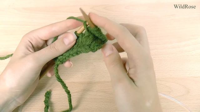 Прибавка из петли предыдущего ряда ♥ Вязание спицами  ♥ Уроки для начинающих ♥ Wild Rose ♥