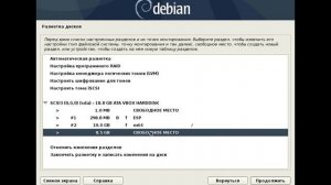 Разметка диска в Linux — Debian