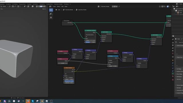 Procedural Edge Damage in Blender3.0.1, Geometry Nodes. смотреть онлайн