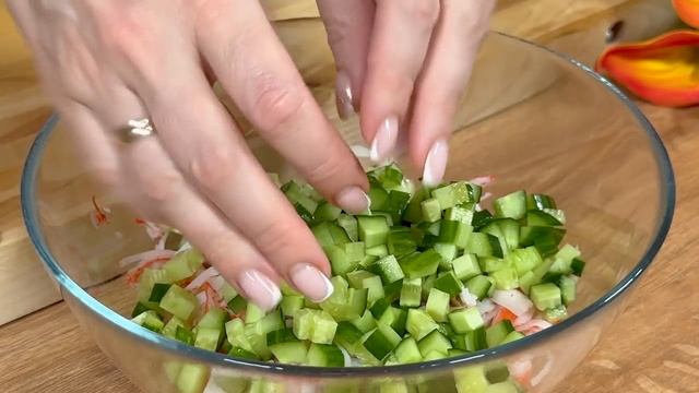 Рецепт салата, который взорвал Интернет! Очень вкусный салат Красное море!