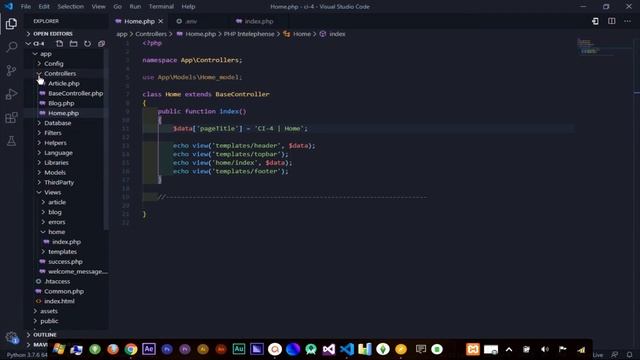 CodeIgniter 4 Tutorial - Environment (Development mode, Error log, base URL and DB configuration)