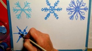 Как нарисовать снежинку