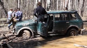 Off-road на ниве крокодил / застряли в болоте