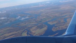 Взлёт самолёта - аэропорт Талаги (Архангельск).