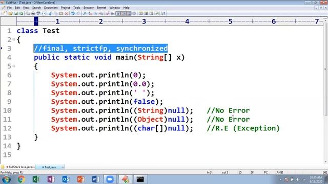 Learn Java in Telugu: main method, System.out.println() method and Operators Introduction -LeelaSof