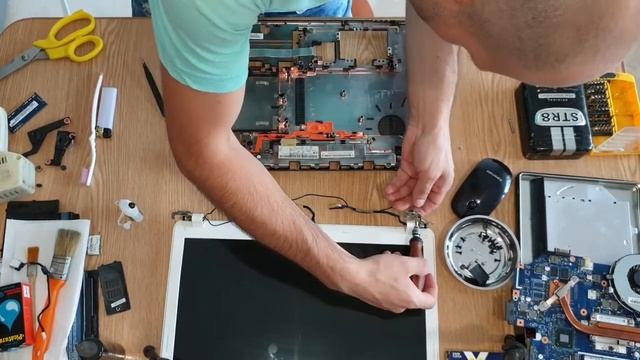 Repair and cleaning notebook Packard Bell Easy Note TV44HC смотреть онлайн