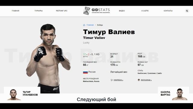 Раони Барселос vs Тимур Валиев прогноз на бой / UFC VEGAS 30 / Валиев без шансов?