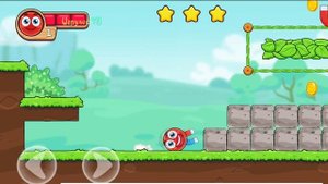 Бесстрашный Красный Шарик против летучих мышей Ball Hero2