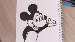 How to draw Mickey Mouse