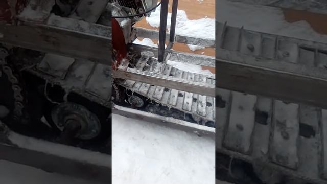 Обзор на самодельный снегоход/буран/ самодельная гусеница