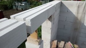 Перемычки над окнами в доме из газоблока