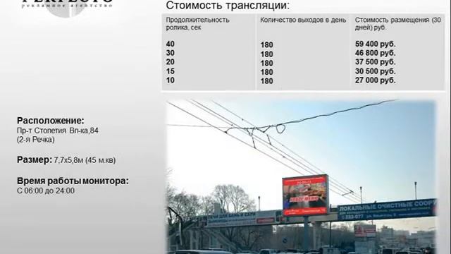 Реклама на светодиодных мониторах смотреть онлайн