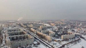 Коломна с высоты . Колычёво .  05.02.2022.   Dji mavic mini.