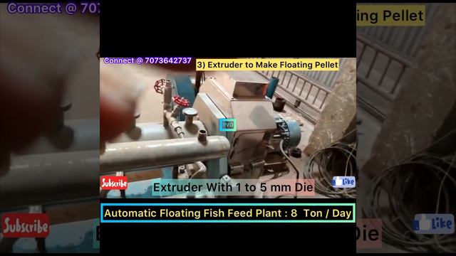 Automatic Floating Fish Feed Plant : 8 Ton Production Per day | 500 kg / Hr Floating Fish Feed Plan