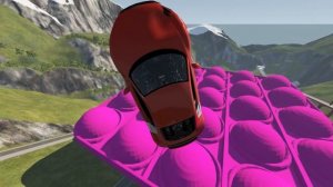 Машинки прыгают в гигантскую игрушку Pop It – BeamNG.Drive