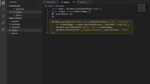 How to Crop an Image in Javascript using Cropper JS смотреть онлайн
