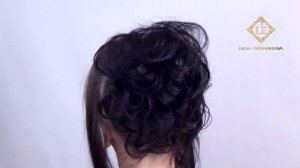 Прическа на тонкие волосы.Вечерняя прическа из 2 хвостов