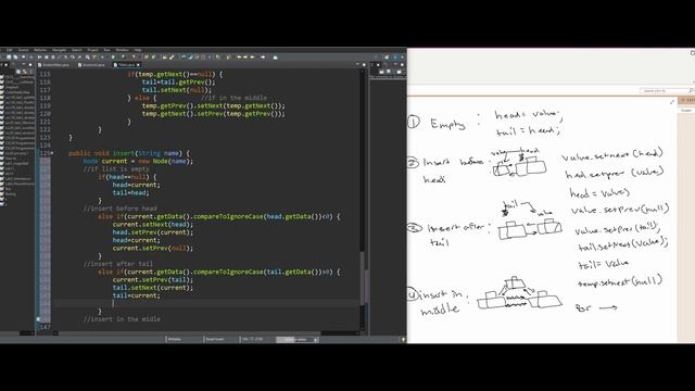 Doubly Linked List Java assignment (part 4, Doubly class insert) | Data Struct. & Algorithm Analysi смотреть онлайн