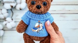 Амигуруми: схема Медведь в свитере. Игрушки вязаные крючком - Free crochet patterns.