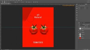 Photoshop Basic Poster design | Tomatoes | Ju Joy Design Bangla