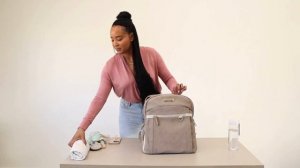 Spring 2023 Collection - Provisions Backpack in Grey Matte Packing Demo | Petunia Pickle Bottom