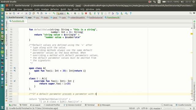 Android Kotlin Tutorial #121 - Functions - Default Arguments