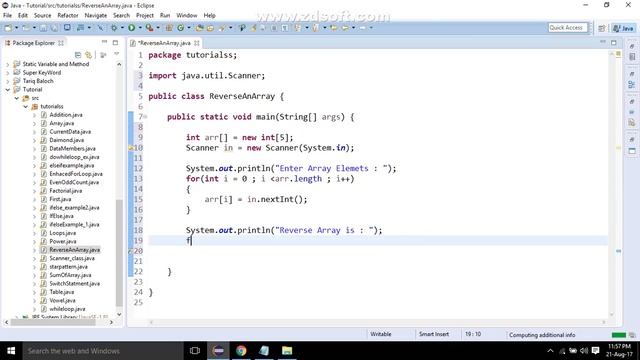 30.Reverse An Array in Java смотреть онлайн