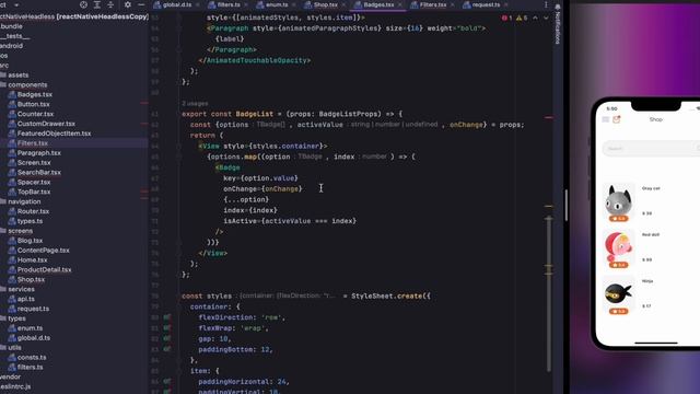 Создание фильтров товаров для каталога | ReactNative + HeadlessCMS | Урок #7