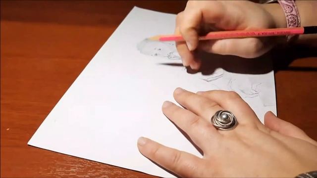 Рисунок карандашом (портрет) под композицию группы "Кинематограф" - "Нарисованный герой" смотреть онлайн