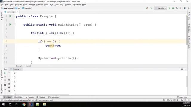 #9 Java Tutorial for Beginners - Continue and Break in Java смотреть онлайн