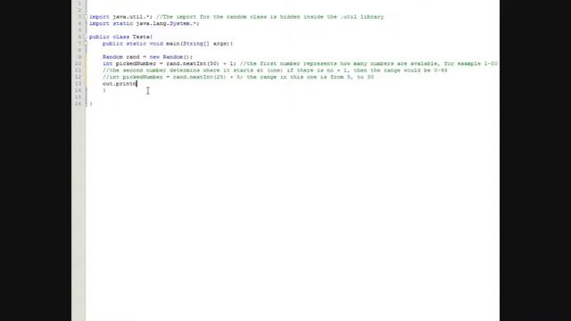 Java Tutorial 5- basics on the random class смотреть онлайн