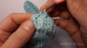 Повязка на голову крючком / узоры резинка и букле