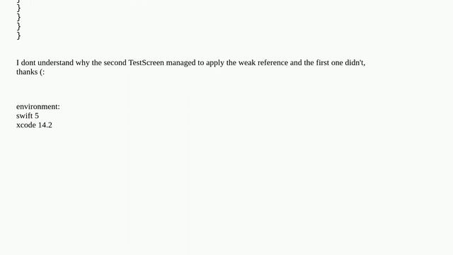 Weak reference doesn't work as expected when passing it as a class function reference смотреть онлайн