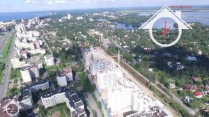 Видео-обзор с высоты г. Сестрорецк, Приморское шоссе, Финский залив, Сестрорецкий разлив