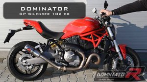 Ducati Monster 821 💥 Dyno & Flames 🔥Pure Sound 🔊 Stock vs. Dominator 🎧HQ 🇵🇱 ⚡Exhaust Compilations