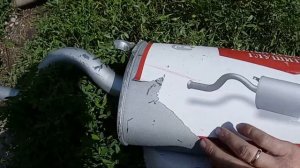 Заменил глушитель на 2115