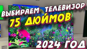 ВЫБИРАЕМ ТЕЛЕВИЗОР 75 ДЮЙМОВ 2024 ГОД