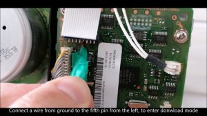 HP 150A Color laser printer enter in download mode. Open right and back case.