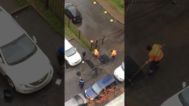 Асфальтирование луж в Невском районе. смотреть онлайн