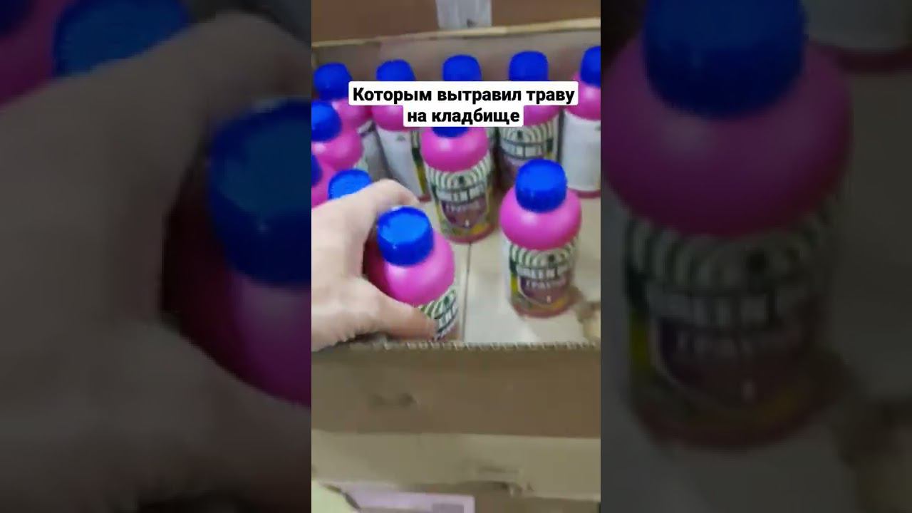 Вот средство которым я уничтожил траву на кладбище смотреть онлайн