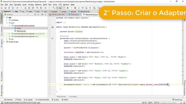 Spinner Android com lista de objectos смотреть онлайн