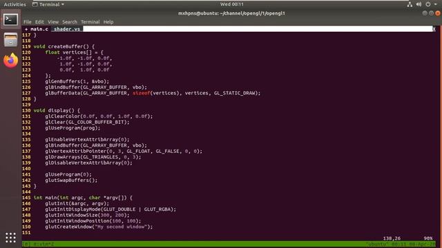 OpenGL. 2 - Рисуем треугольник.