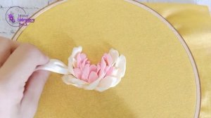 Ribbon Embroidery Tutorial | Single Flower Designs #16