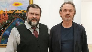 Николай Седнин на открытии выставки в Третьяковской галерее. 2021