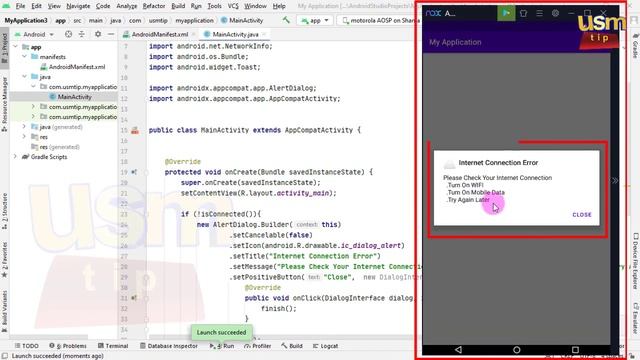 How to Show #Dialog box No #Internet Connection in App in #Android Studio| Check Network #Connectio