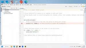 2.1 Первый проект в PyCharm  Вывод  данных