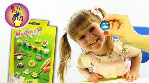 Поделки своими руками - стеклянные магнитики на холодильник.