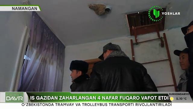 Наманганда бир оиланинг 4 нафар аъзоси ис газидан заҳарланиб, вафот этди.