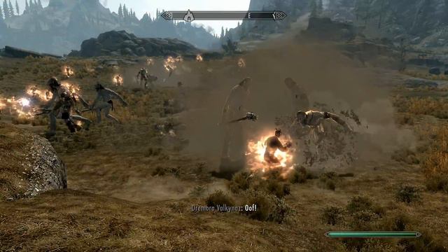 Skyrim Epic Battles: 20 Dremora Valkynaz's VS 20 Giants HD 1080p смотреть онлайн
