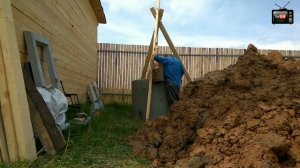 Копка старым дедовским способом. Септик 3 кольца.